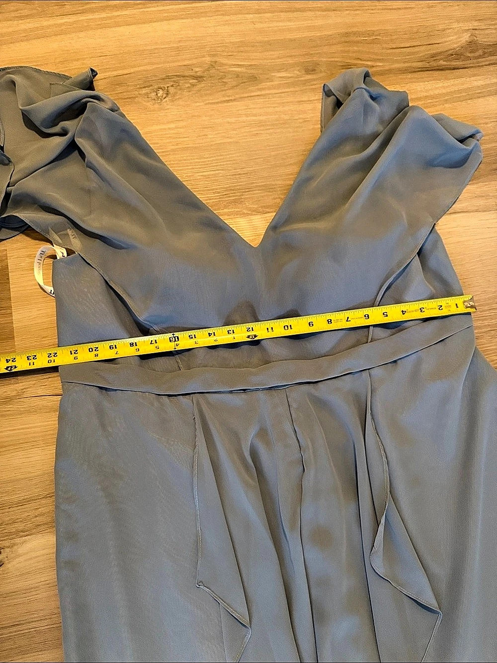 JJ’s House Blue Ruffle Maxi Dress NWT - Picture 4 of 5
